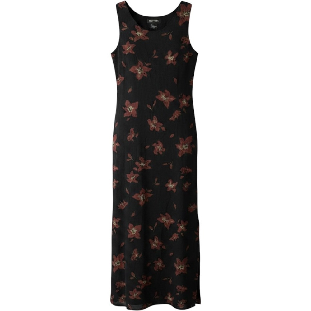 VTG 111 State Silk Floral Maxi Dress Women S Flowy Whimsigoth Goth